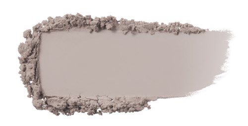 A smear of beige powder with rough edges on a white background.