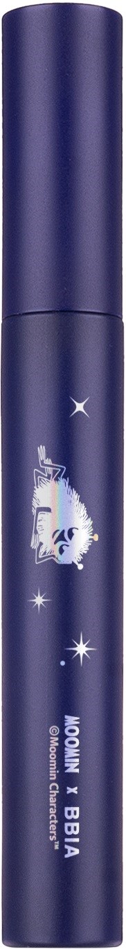 Sininen pyöreä pussi, jossa on yksisarvinen ja tähdet, merkinnällä "MOON X BEIJI".