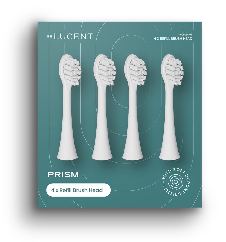 Be Lucent Prism Toothbrush Heads White
