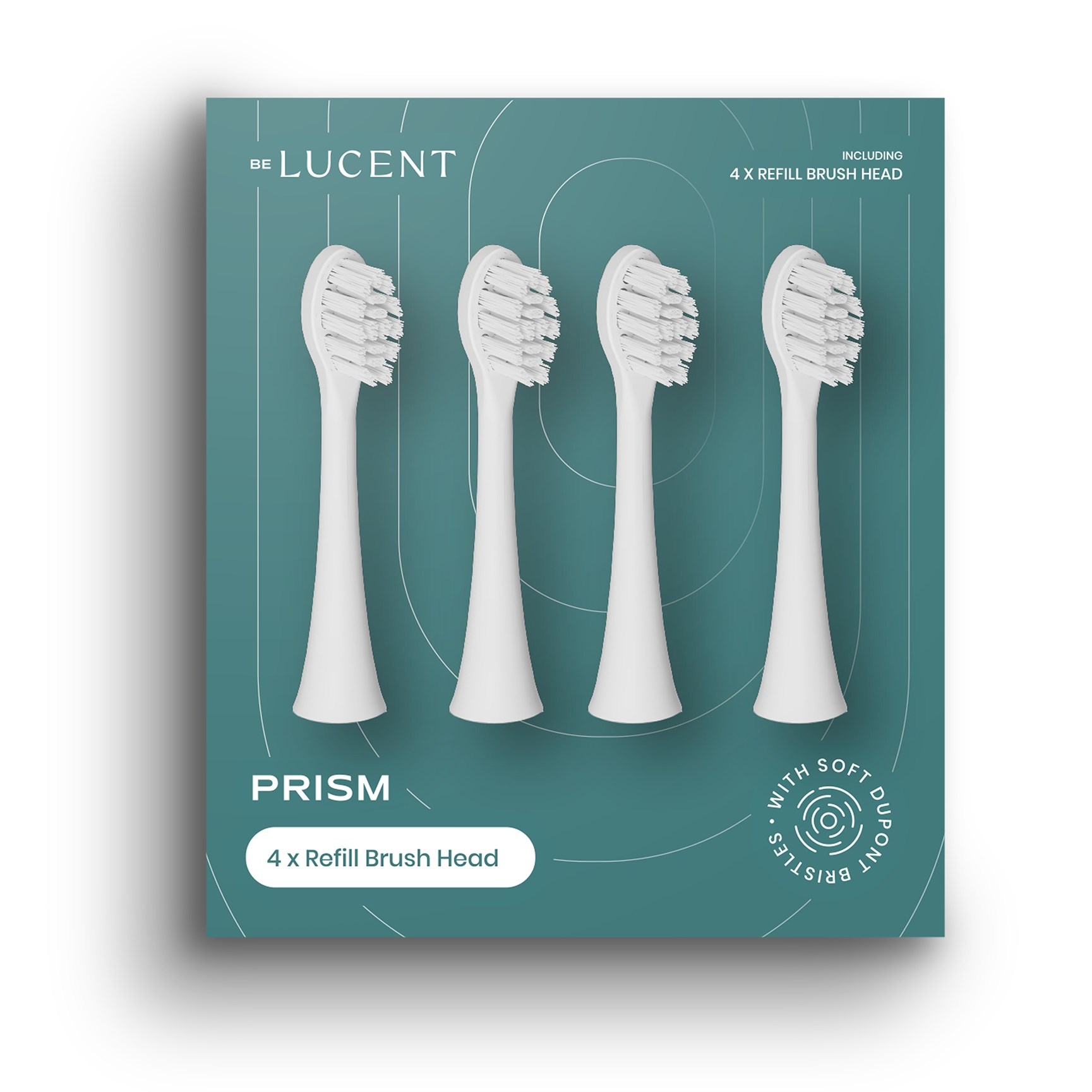 Bilde av Be Lucent Prism Toothbrush Heads White