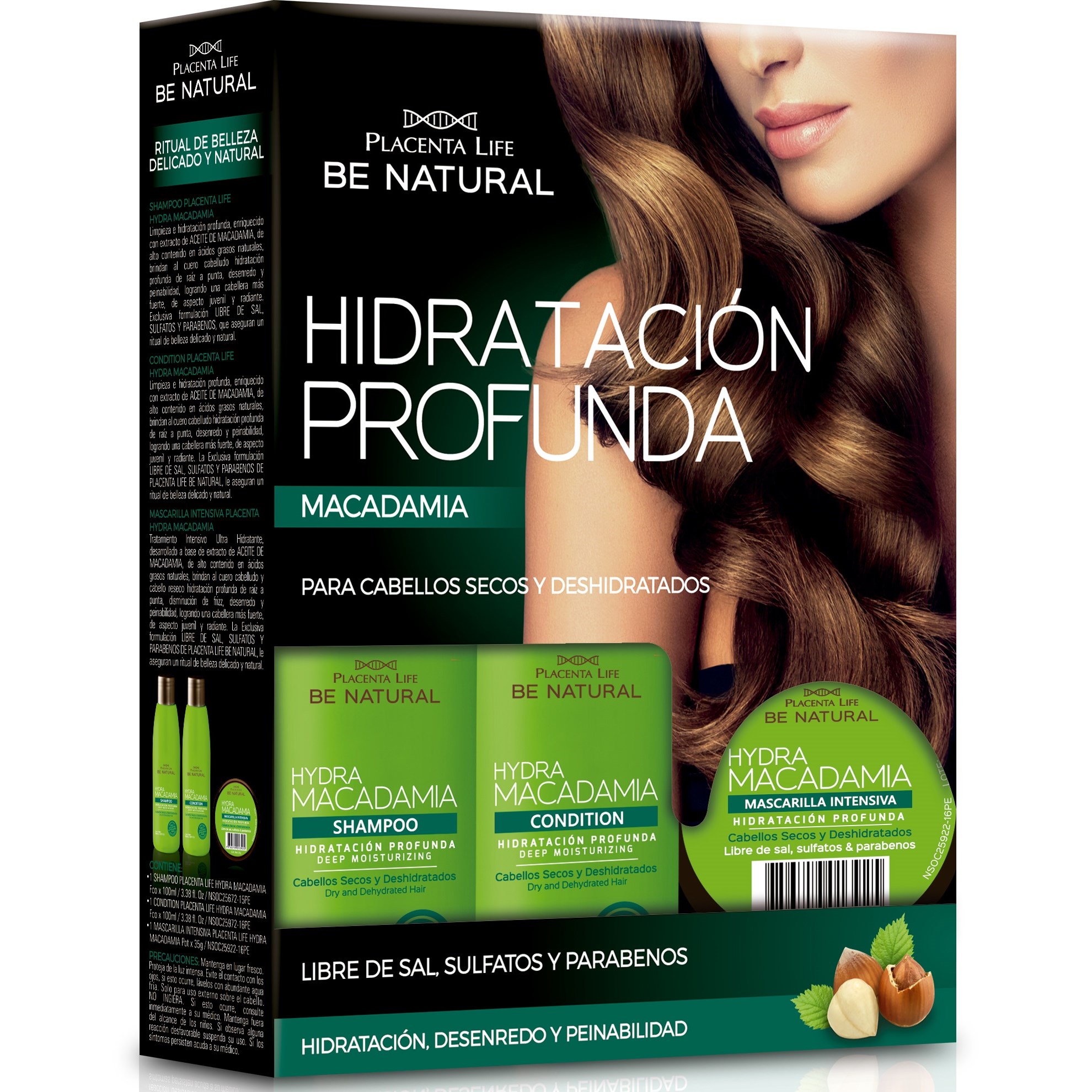 Läs mer om Be natural Hidra Macadamia Pack Hidratación Profunda 235 ml