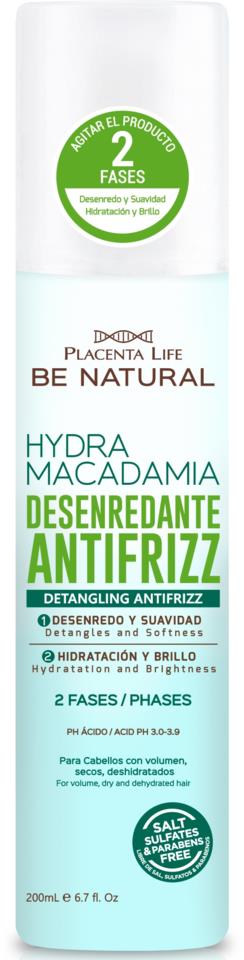 Be natural Hydra Macadamia Desenredante Antifritz 200ml - Plife Be Natural