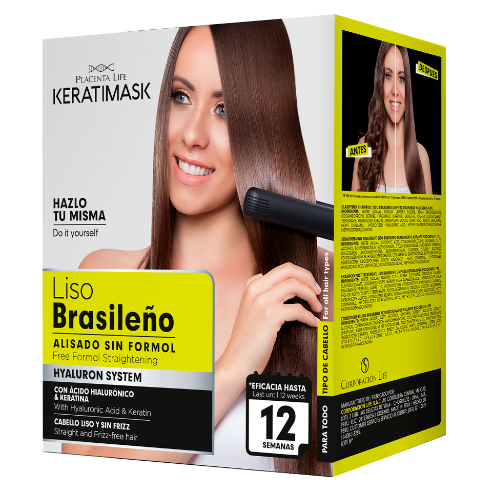 Läs mer om Be natural Plife Keratimask Kit Liso Brasileño ( Kit Retail ) 240 ml