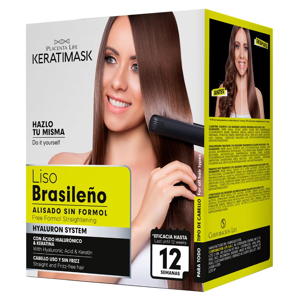 Be natural Plife Keratimask Kit Liso Brasileño ( Kit Retail )