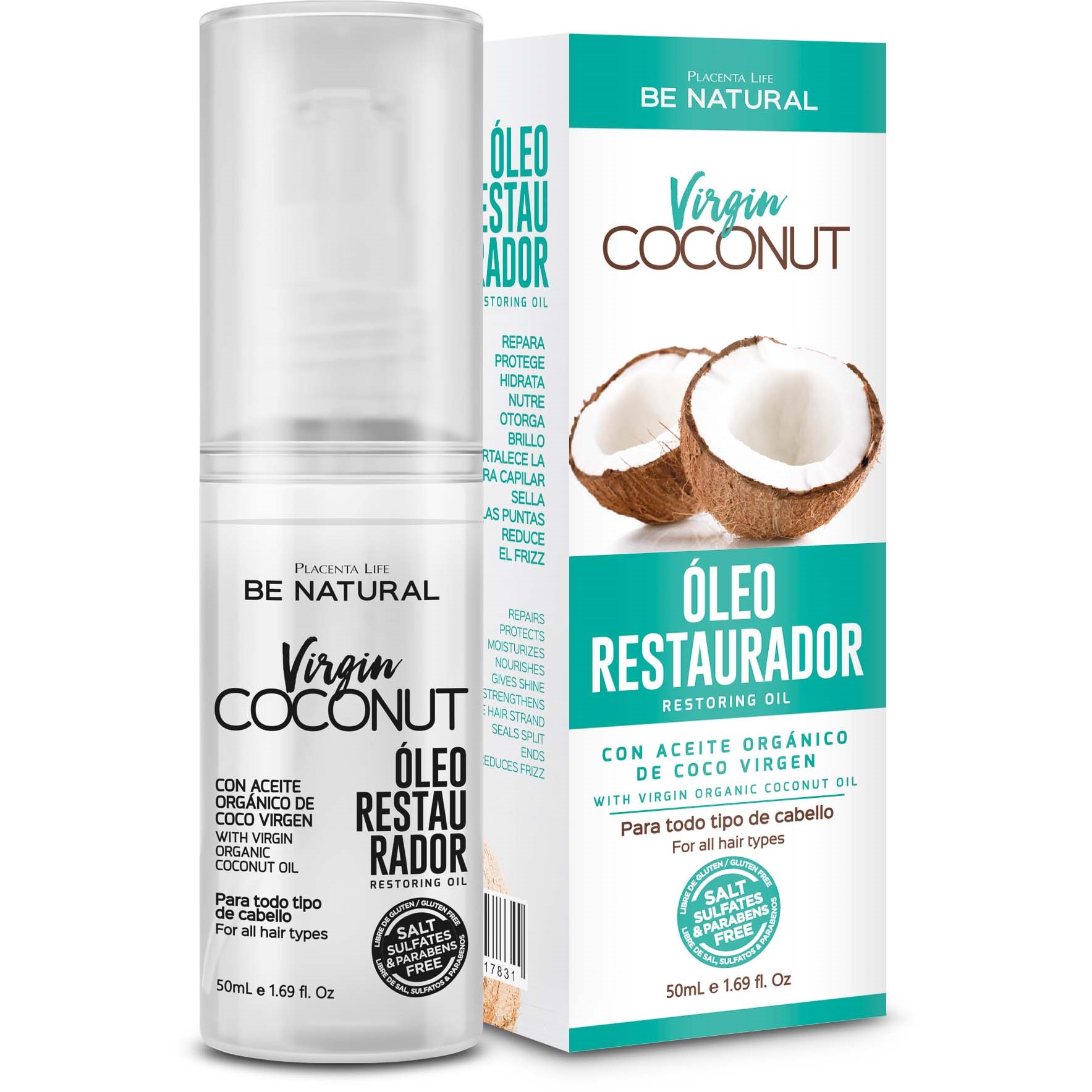 Läs mer om Be natural Virgin Coconut Repair Oil 50 ml