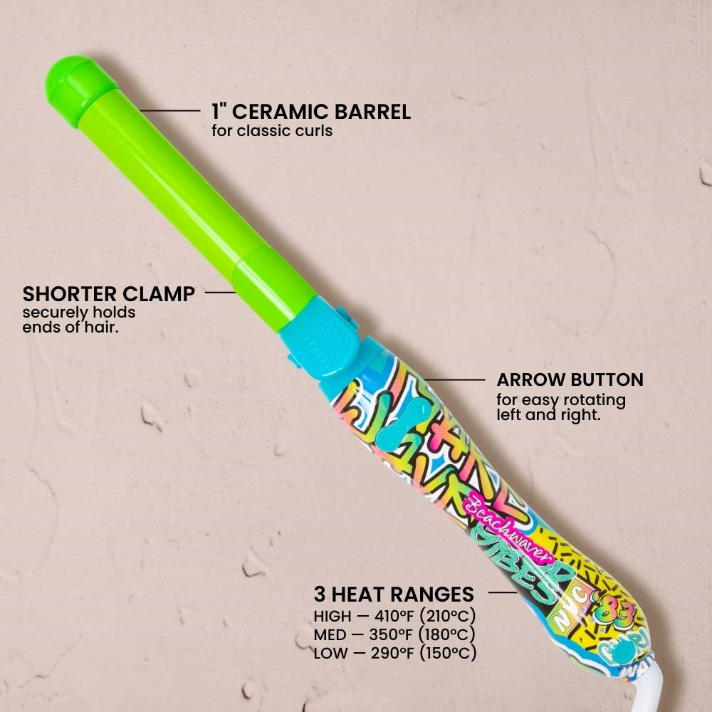 Beachwaver B1 Neon Graffiti - 1 Inch Curling Iron (obrázok 3)