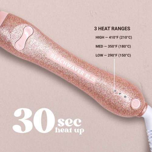 Плойка Beachwaver B1.25 Pink Glitter с автоматическим вращением, 1,25 дюйма — фото 6