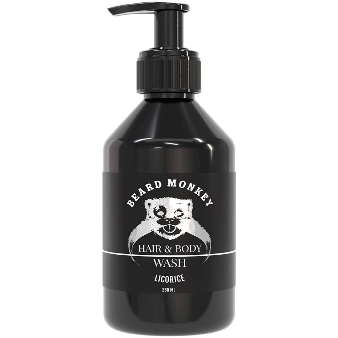 Läs mer om Beard Monkey Hair & Body Wash Licorice 250 ml