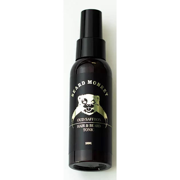Läs mer om Beard Monkey Hair & beard tonic Oud / Saffron 100 ml