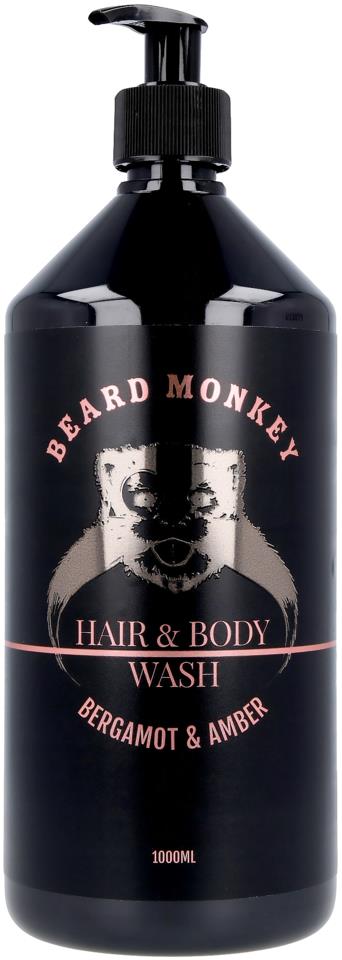 Beard Monkey Hair & body Bergamot & Amber 1000 ml