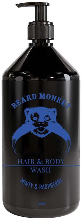 Beard Monkey Hair & Body Minty & Raspberry  1000 ml