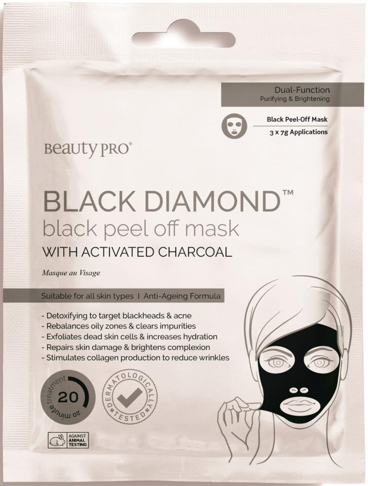Beauty PRO Black Diamond Black Peel-Off Mask With Activated Charcoal