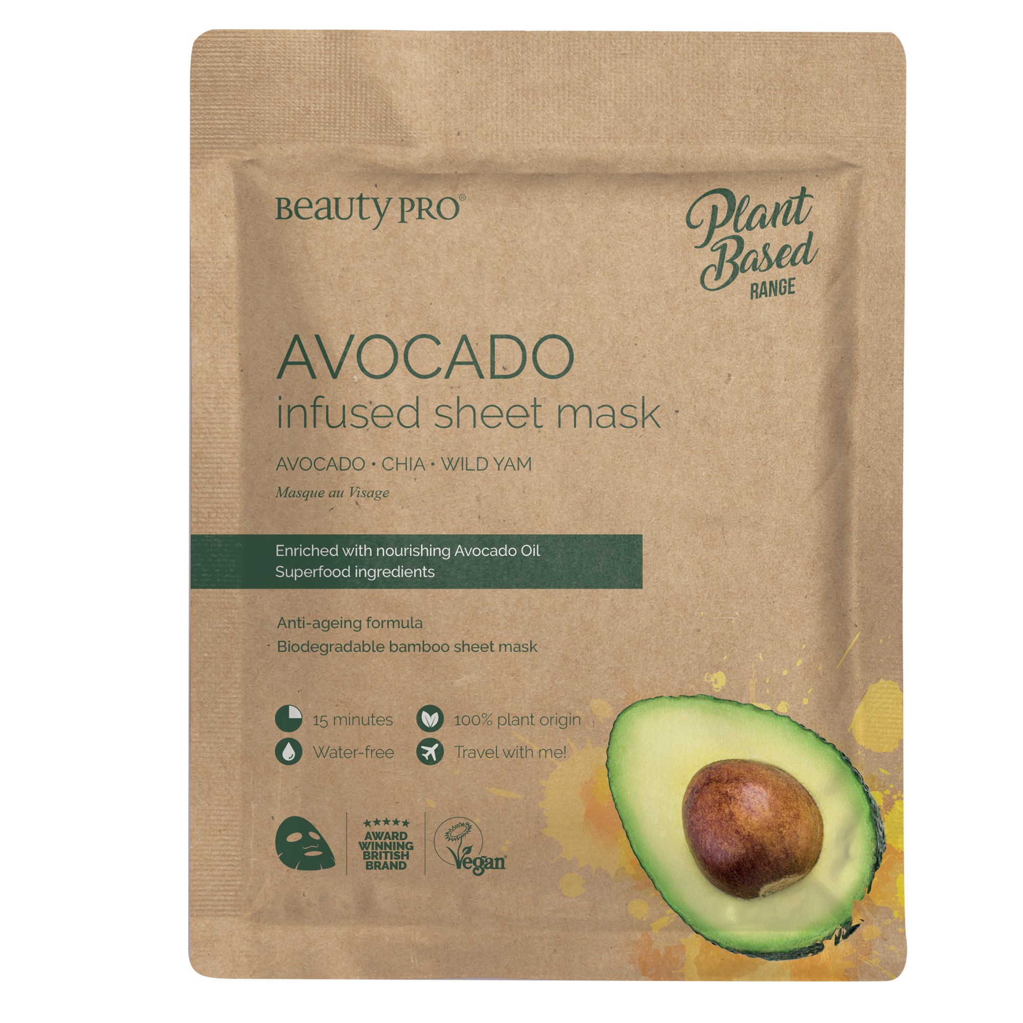 Läs mer om Beauty PRO Plant Based Avocado Infused Sheet Mask