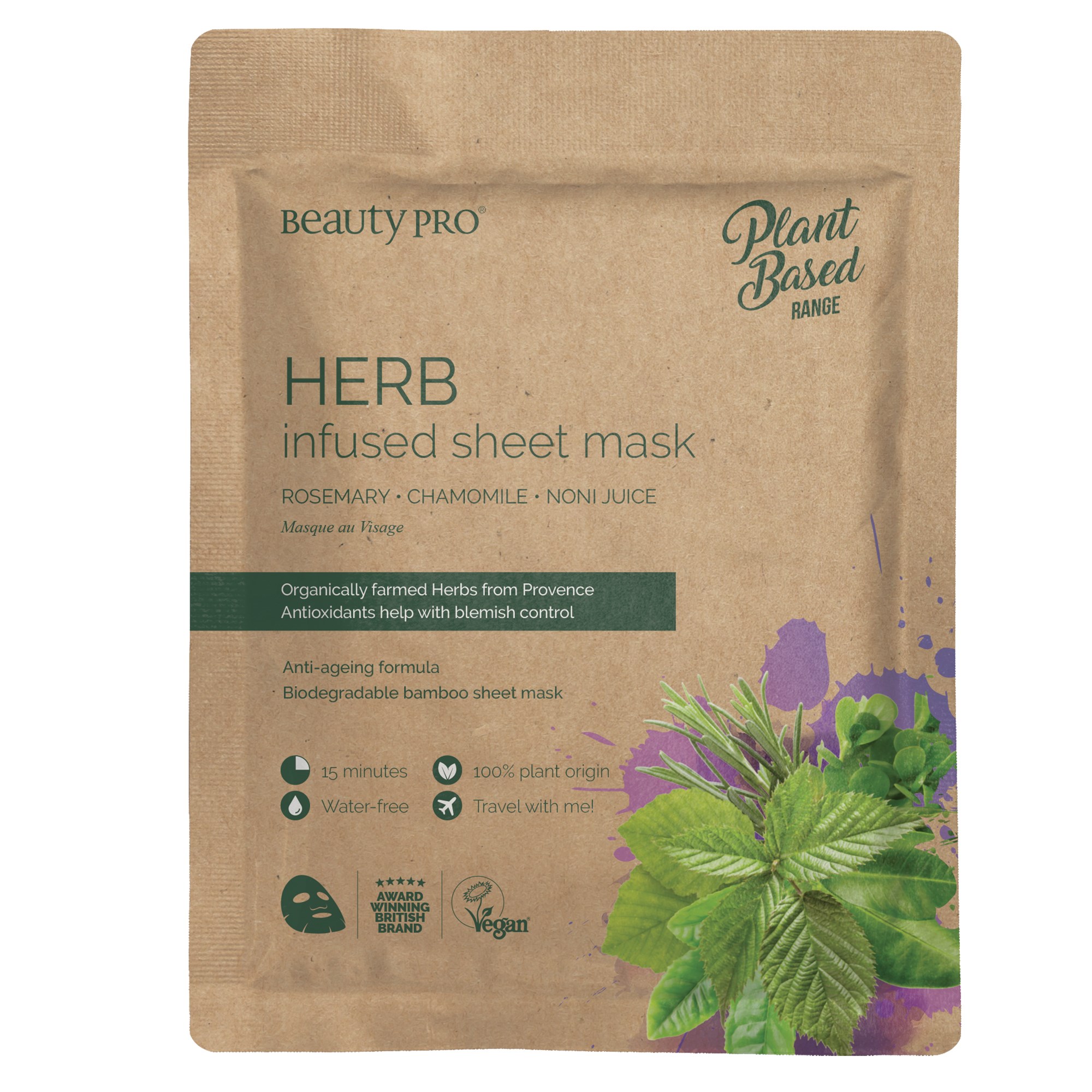 Läs mer om Beauty PRO Plant Based Herb Infused Sheet Mask