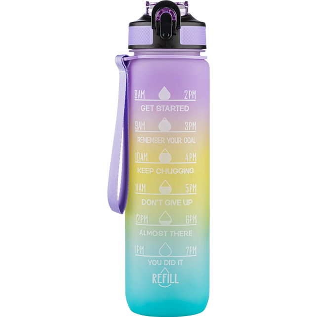 Läs mer om Beauty Rebels Motivational Water Bottle 1 L Daylight