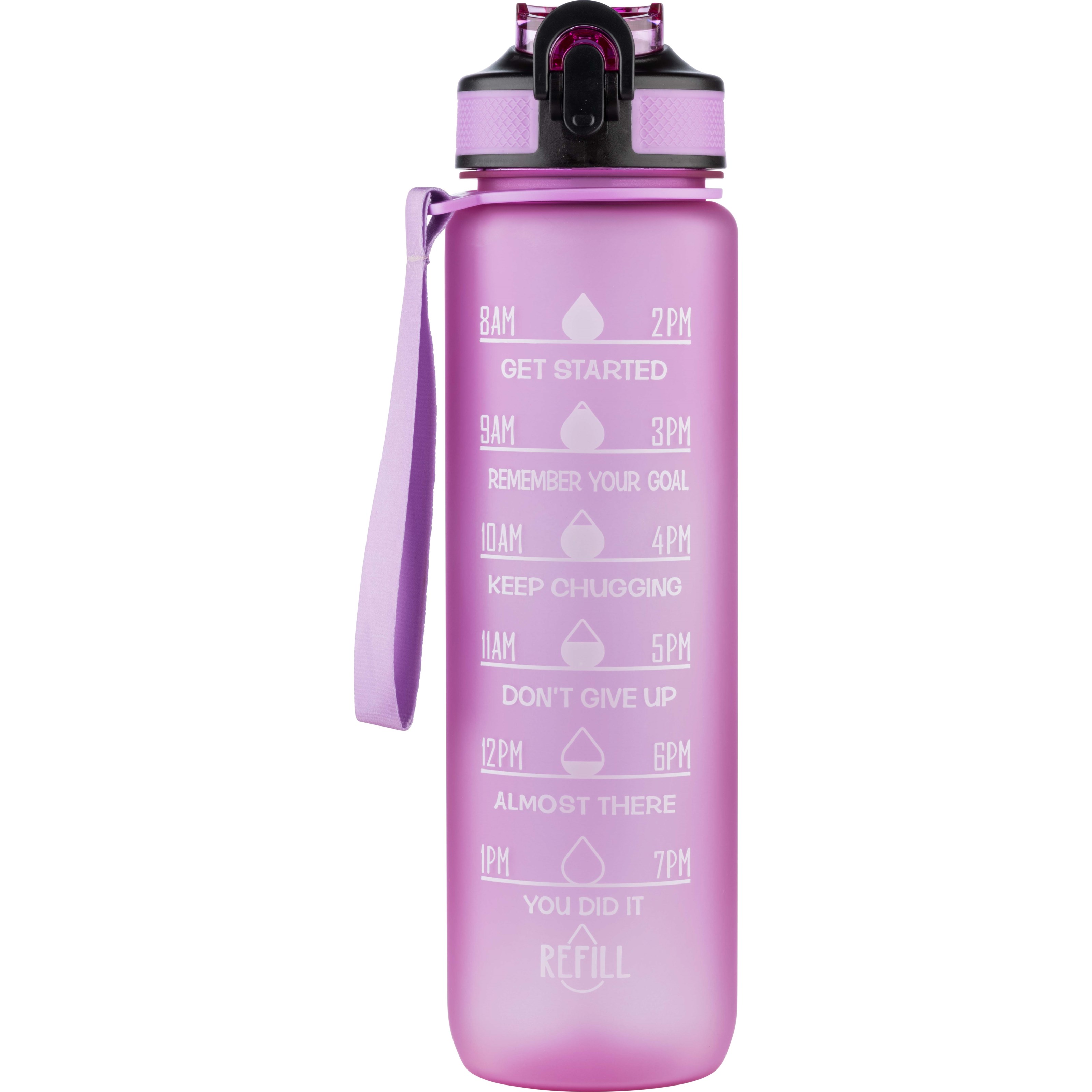 Läs mer om Beauty Rebels Motivational Water Bottle 1 L Lilac