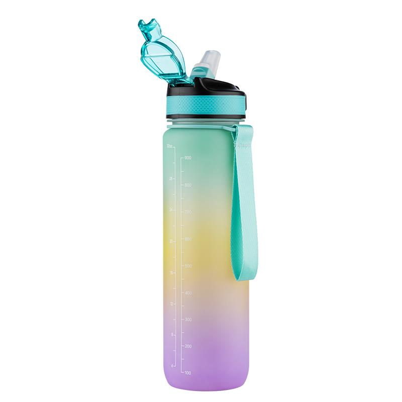 Beauty Rebels Motivational Water Bottle 1 L Rainbow