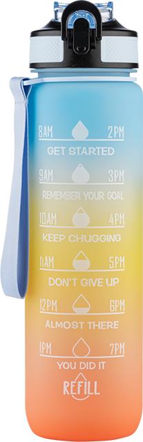 Beauty Rebels Motivational Water Bottle 1 L Sunrise
