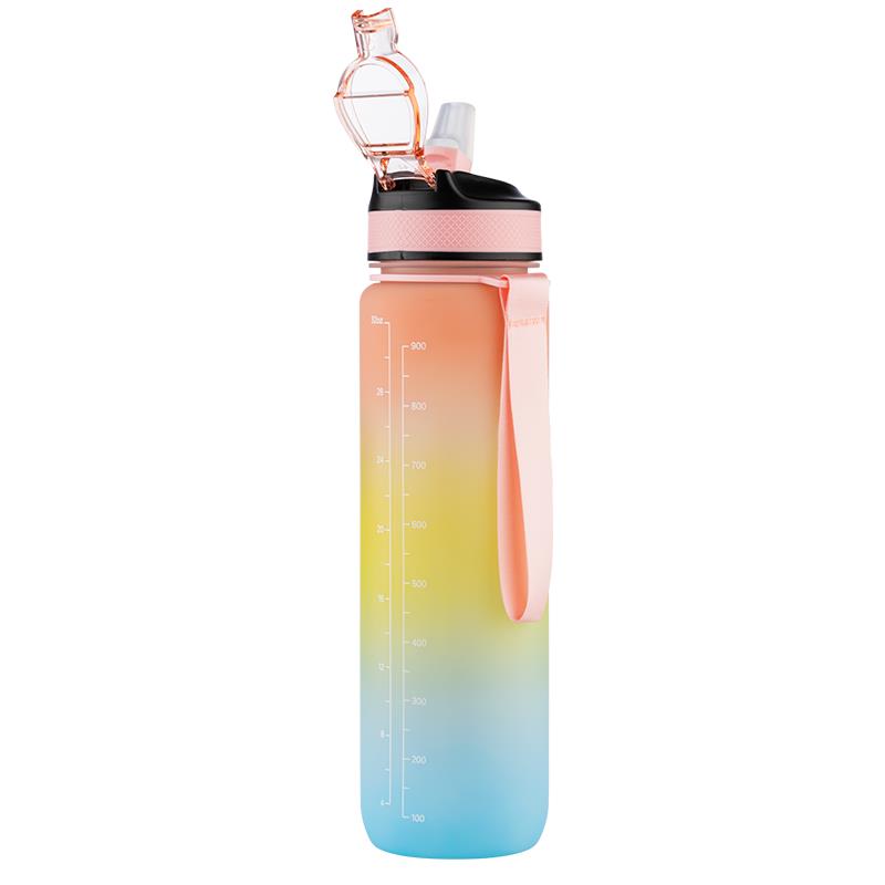 Beauty Rebels Motivational Water Bottle 1 L Sunset