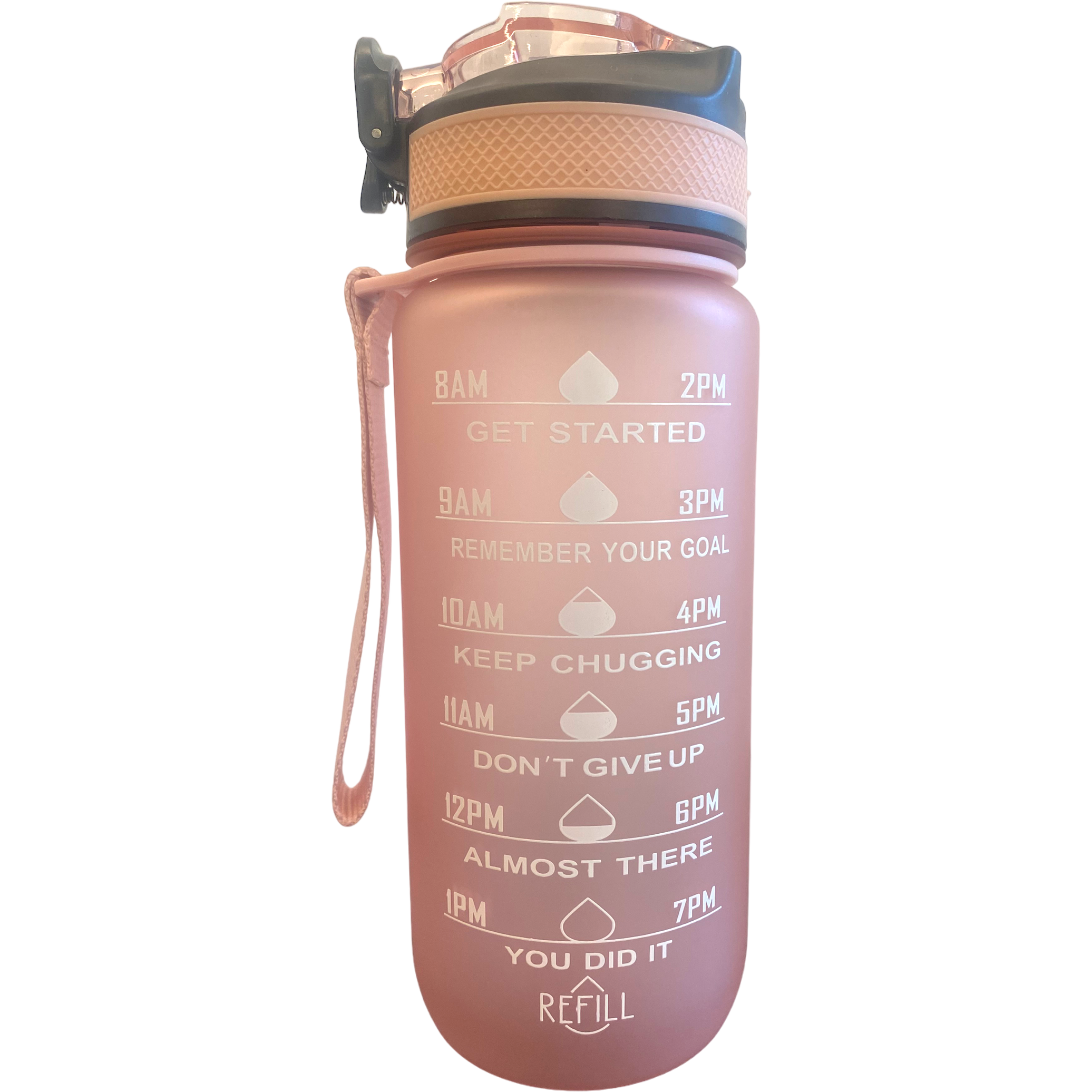 Läs mer om Beauty Rebels Motivational Water Bottle 600 ml Pink