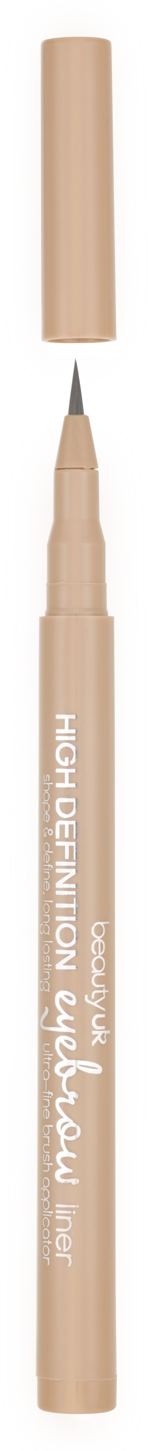 Beige sävyinen kynä, jossa irrotettava korkki, lablattu "High-Definition" ja "silmäluomiväri" meikkiä varten.