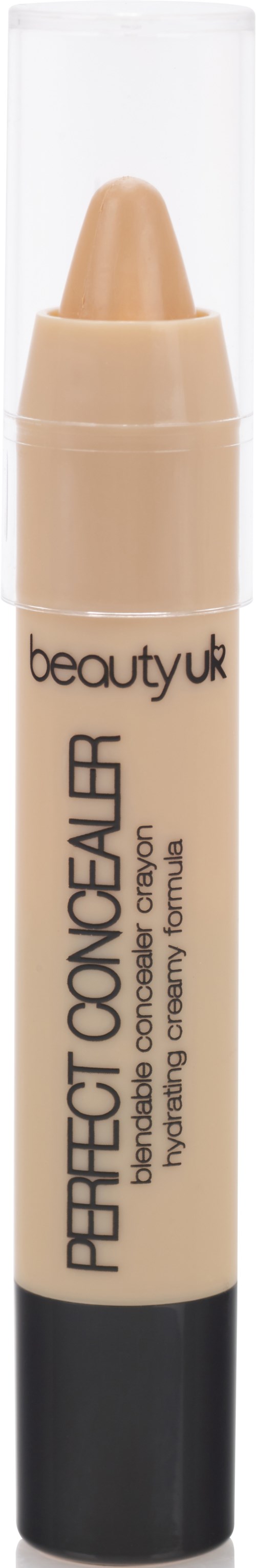 Ett beige stiftconcealer med svart kopp och etikett för Beauty UK, kallad Perfect Concealer.