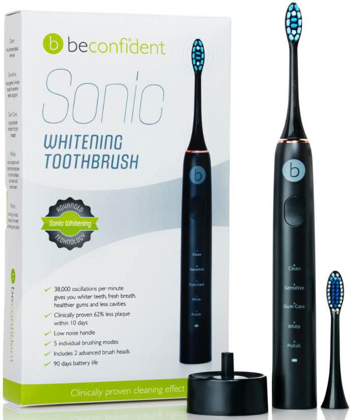 Beconfident®  Beconfident Sonic Whitening Toothbrush. Black/rose gold
