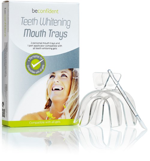 Beconfident Teeth Whitening Mouth Trays 2-pack with pen applicator