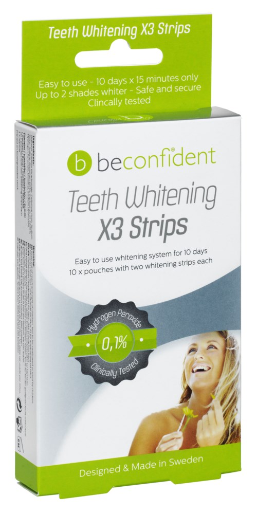 Beconfident Teeth Whitening X3 Strips, 10 days 20 strips