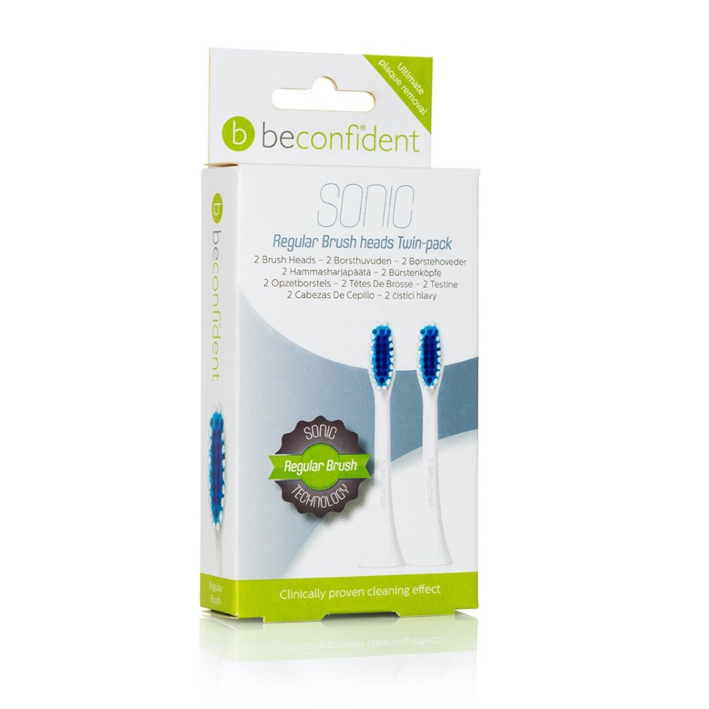 Läs mer om Beconfident Sonic Toothbrush heads 2-pack Regular White