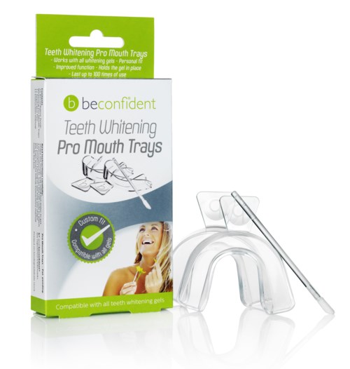 Beconfident Teeth Whitening Pro Mouth Trays 2-pack with pen applicator