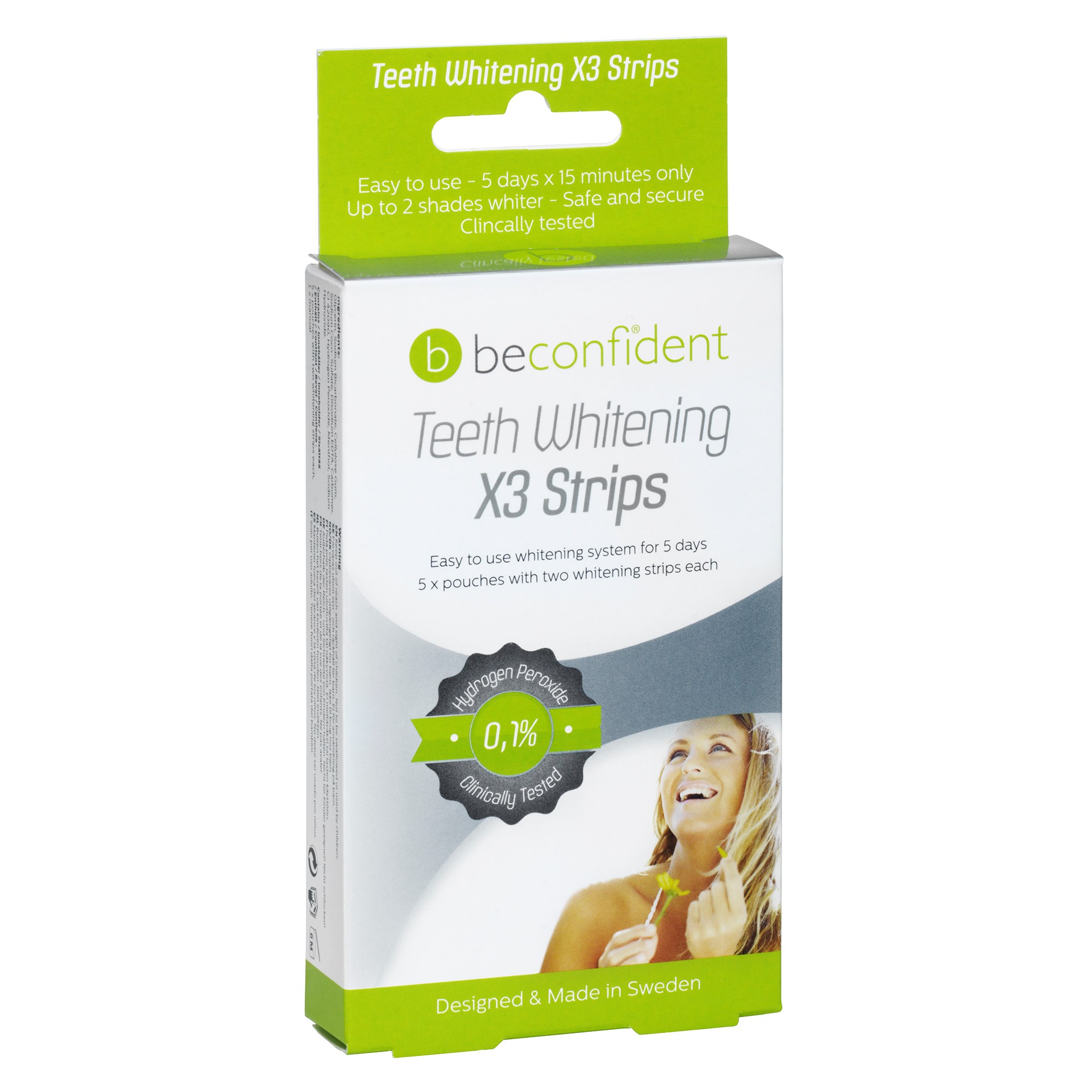 Beconfident Teeth Whitening X3 Strips, 5 days 10 strips