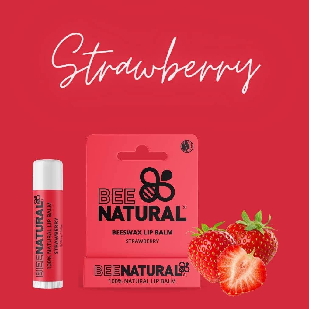 BeeNatural Strawberry - balsam do ust (obrázok 6)
