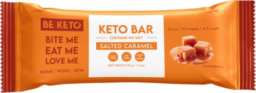 BeKeto KETO Bar Chocolate Covered Salted Caramel