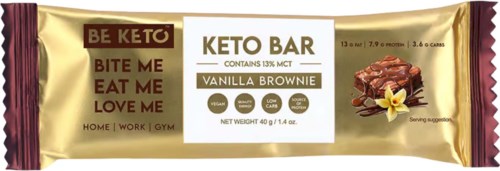 BeKeto KETO Bar Vanilla Brownie 40 g