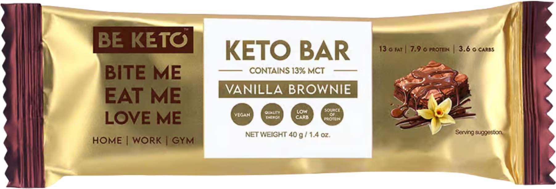 0040 BeKeto KETO Bar Vanilla Brownie 40 g | lyko.com
