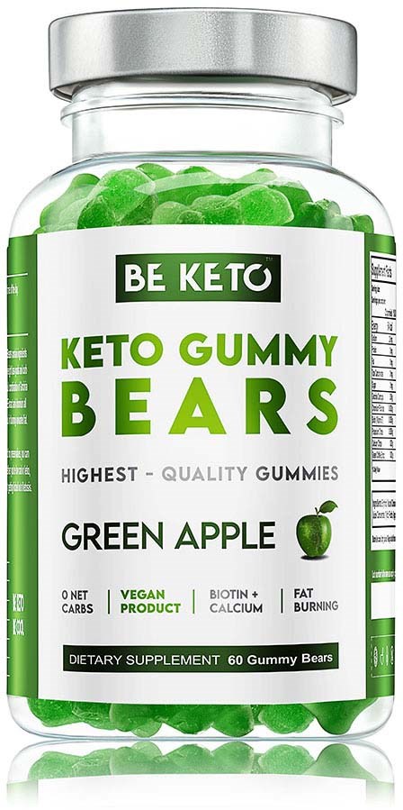 BeKeto KETO Gummy Bears Green Apple
