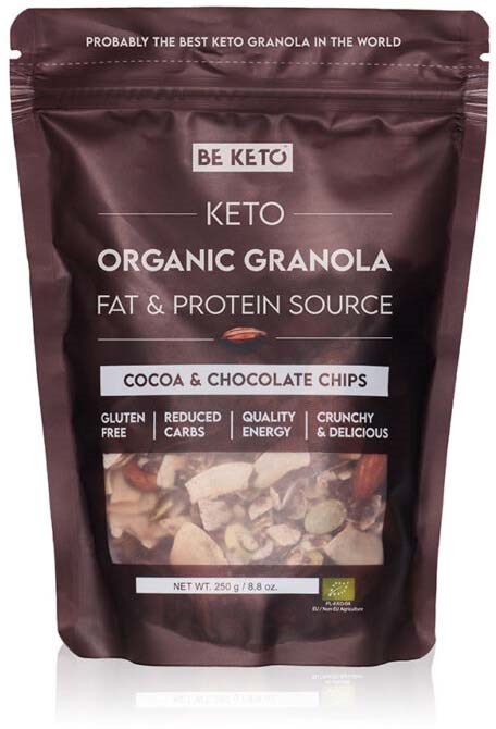 BeKeto KETO Organic Granola Cocoa & Chocolate Chips 250 g