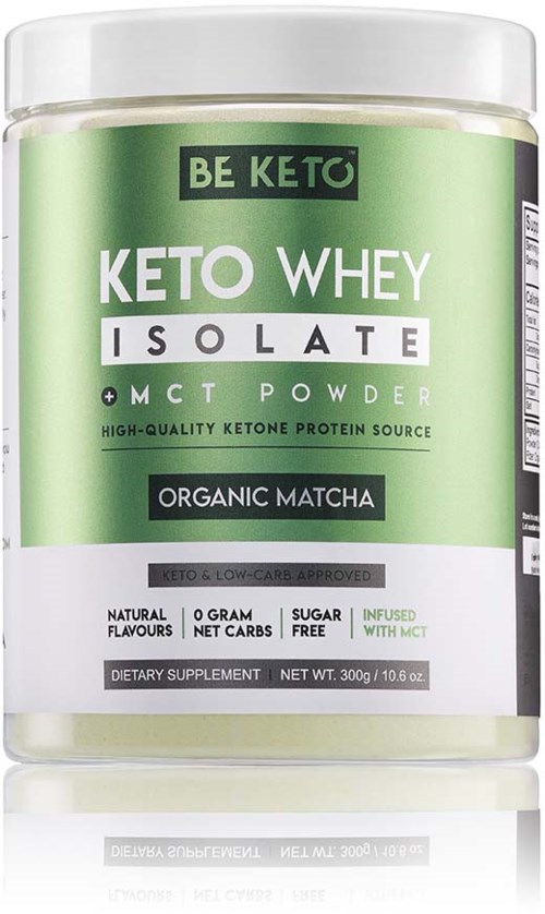 BeKeto KETO Whey Isolate + MCT Organic Matcha 300 g