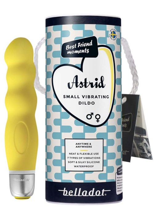 Belladot Astrid Small Vibrating Dildo  Yellow