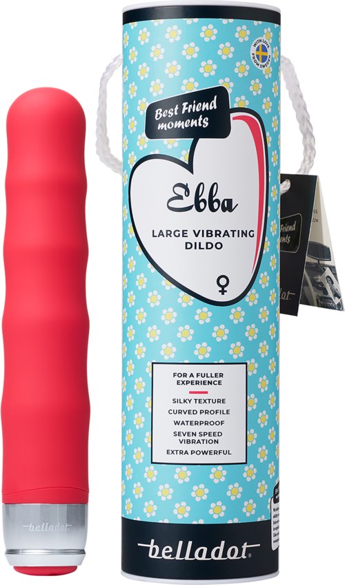 Belladot Ebba Large Vibrating Dildo Red Red