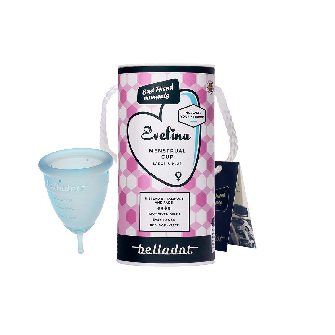 Läs mer om Belladot Evelina Menstrual Cup Large & Plus