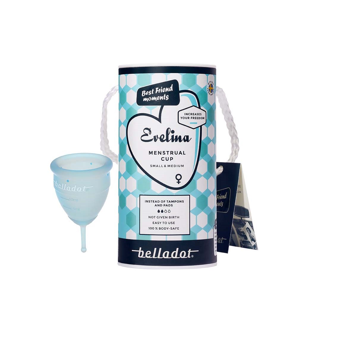 Läs mer om Belladot Evelina Menstrual Cup Small & Medium