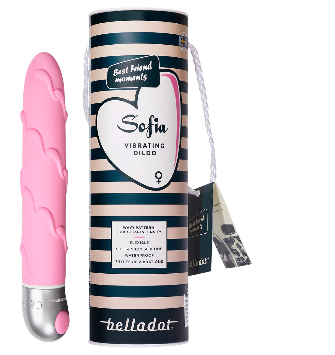 Belladot Sofia Vibrating Dildo Pink | lyko.com