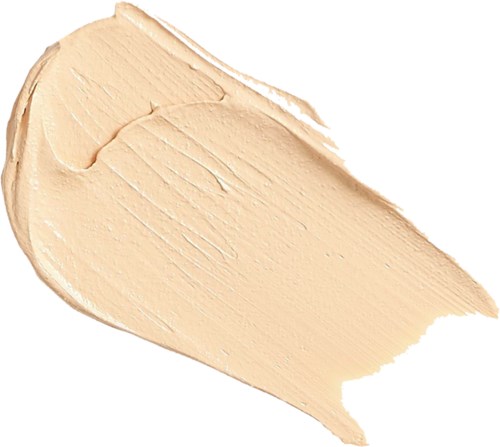 Ljus beige kräm eller foundation med en slät, något texturerad yta och en spetsig ände.