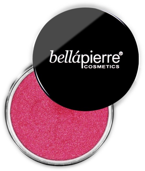  Rosa kosmetikkprodukt med svart lokk, merket 'bellápierre COSMETICS'.