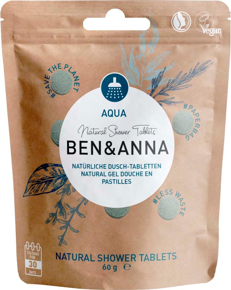 Ben & Anna Shower tablets Aqua 60g