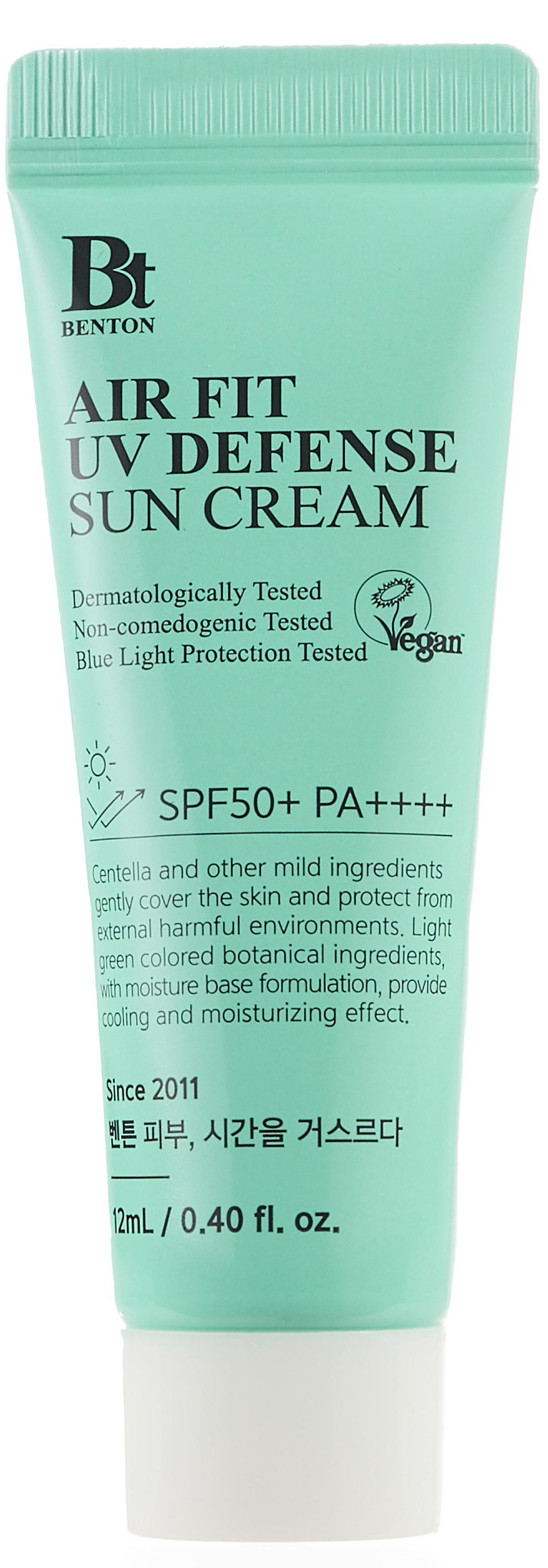 Benton Air Fit UV Defense Sun Cream Travel Size SPF50+ PA++++ 12 ml
