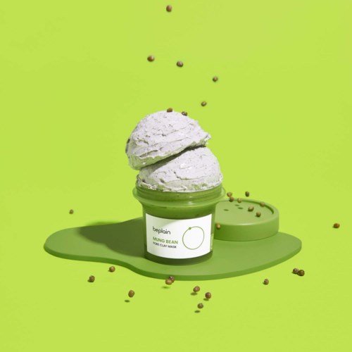 Глиняная маска для лица Beplain Mung Bean Pore Clay Mask очищающая, 120 мл — фото 4