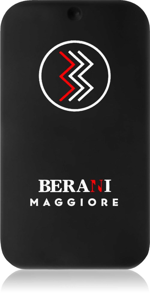 En svart enhet med en logga upptill och texten 'BERANI MAGGIORE' längst ner.